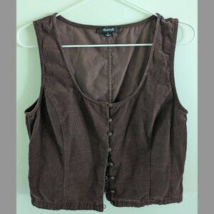 Madewell Corduroy Sleeveless Crop Top vest